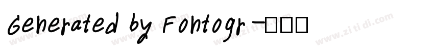 Generated by Fontogr字体转换
